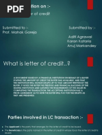 Letter of Credit