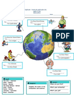 Nationalities worksheet 5th grade English