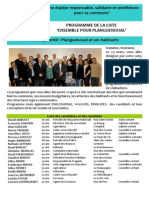Programme Élection Municipale 2014 Ensemble Pour Planguenoual PDF