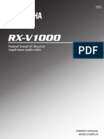 Yamaha Receiver RX-V1000 Manual