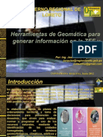 Herramientas de Geomatica para Generar Informacion en La ZEE y Ot