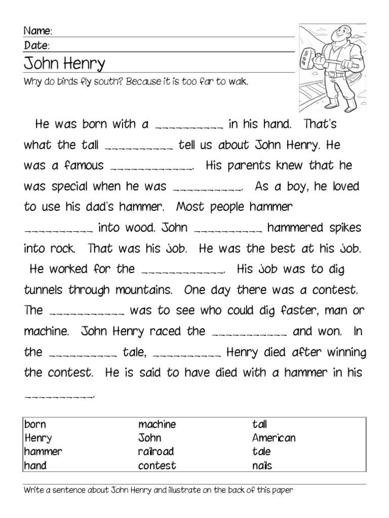 john-henry-cloze-pdf