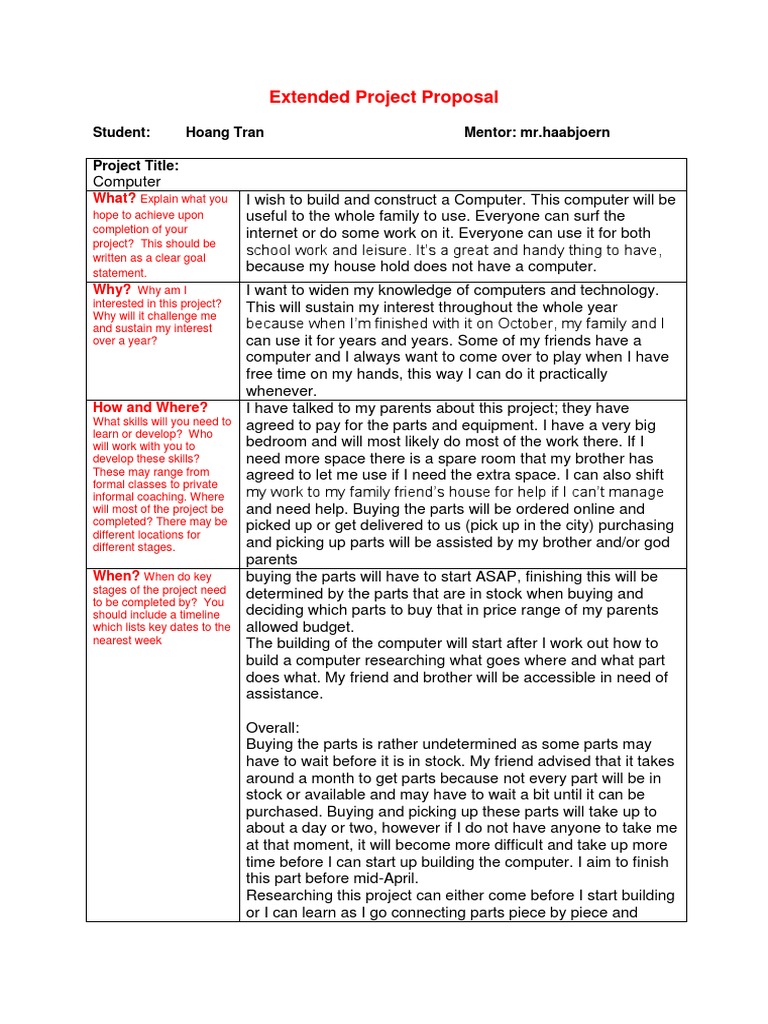 TRANHO Extended Project Proposal | PDF | Business