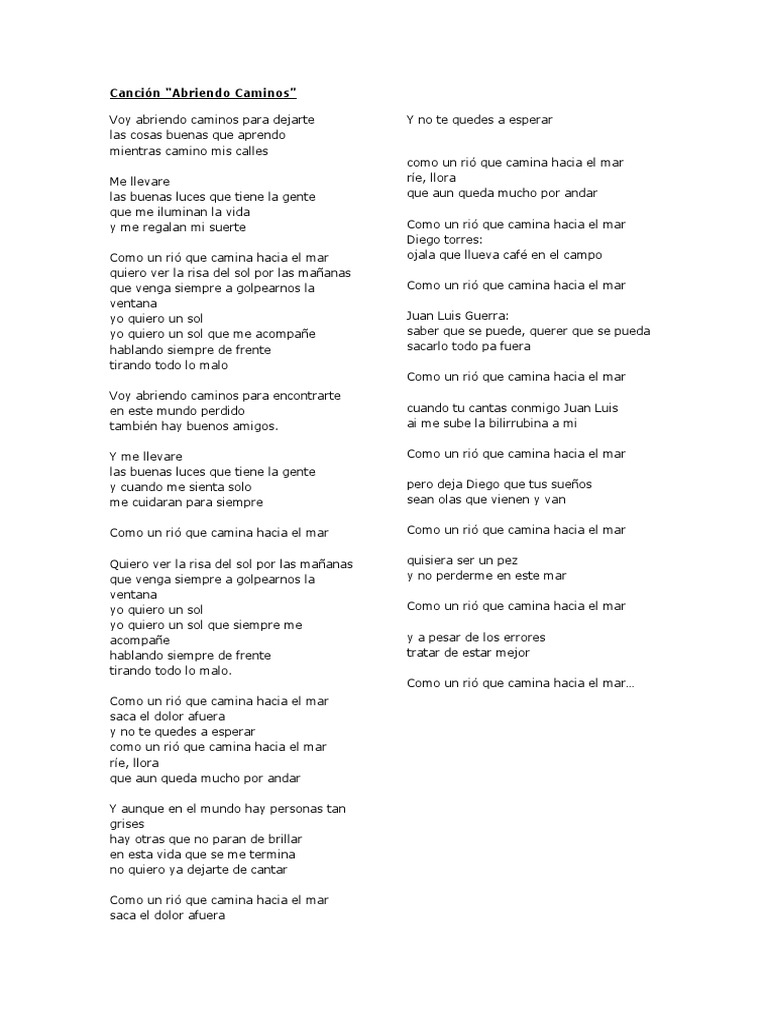 Abriendo Caminos: Letra y Significado | PDF