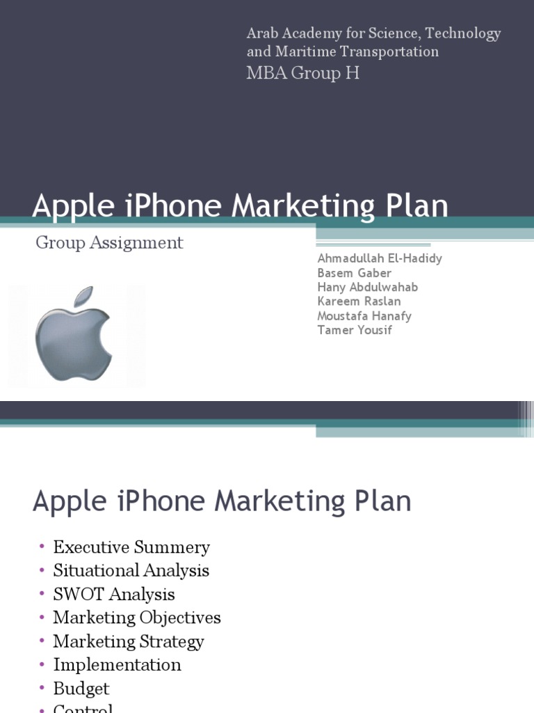 Apple iPhone Marketing Plan Apple Inc. I Phone