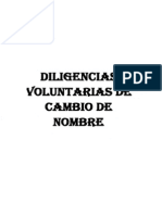 Diligencias Voluntarias de Cambio de Nombre