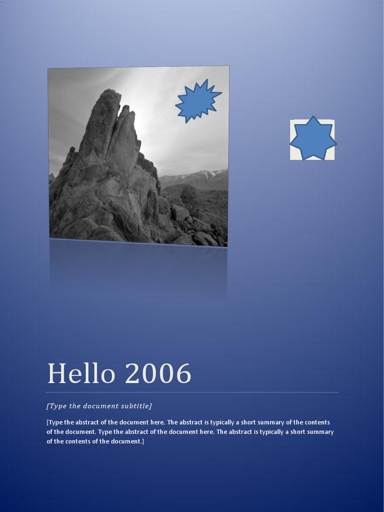 Hello 2006: (Type The Document Subtitle) | PDF