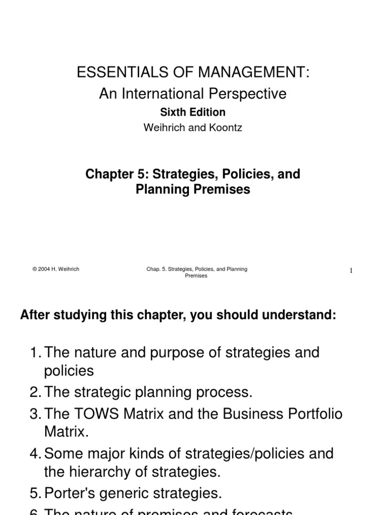 Chapter 5 | PDF | Strategic Management | Strategic Planning