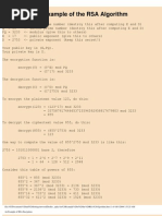 An Example of The RSA Algorithm