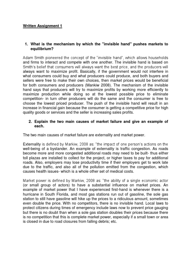 Invisible Hand and Market Dynamics Explained | PDF | Demand | Economic ...