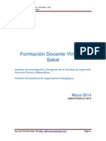 Desarrollo de Competencias Docentes Para El Manejo de Aula Virtual Sakai