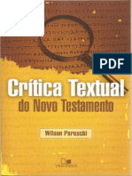 Crítica Textual do NT - Wilson Paroschi