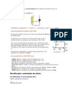 El SCR Es Un Dispositivo Semiconductor de 4 Capas Que Funciona Como Un Conmutador Casi Ideal