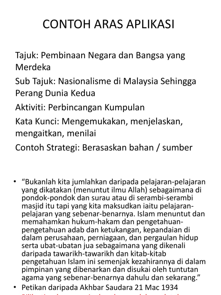 Contoh Soalan Kbat Sejarah Spm Aras Aplikasi Pdf