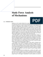 Static Force Analysis of Mechanisms