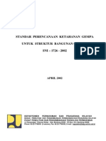 SNI 03 1726 2002 Standar Perencanaan Ketahanan Gempa Untuk Struktur Bangunan Gedung