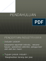 Industri Kimia Pendahukuan