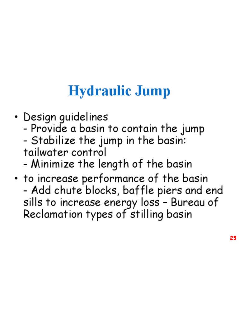USBR Types Stilling Basins PDF Spillway Hydraulic Engineering