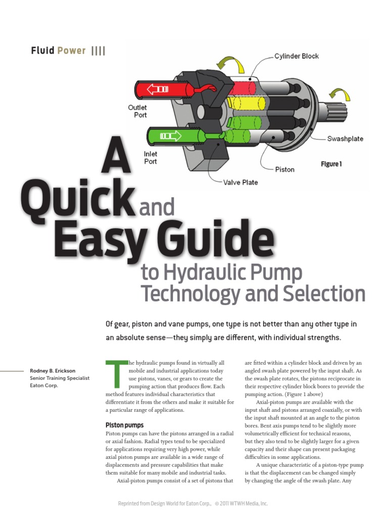 Quick A Easy Guide: To Hydraulic Pump Technology and Selection | PDF