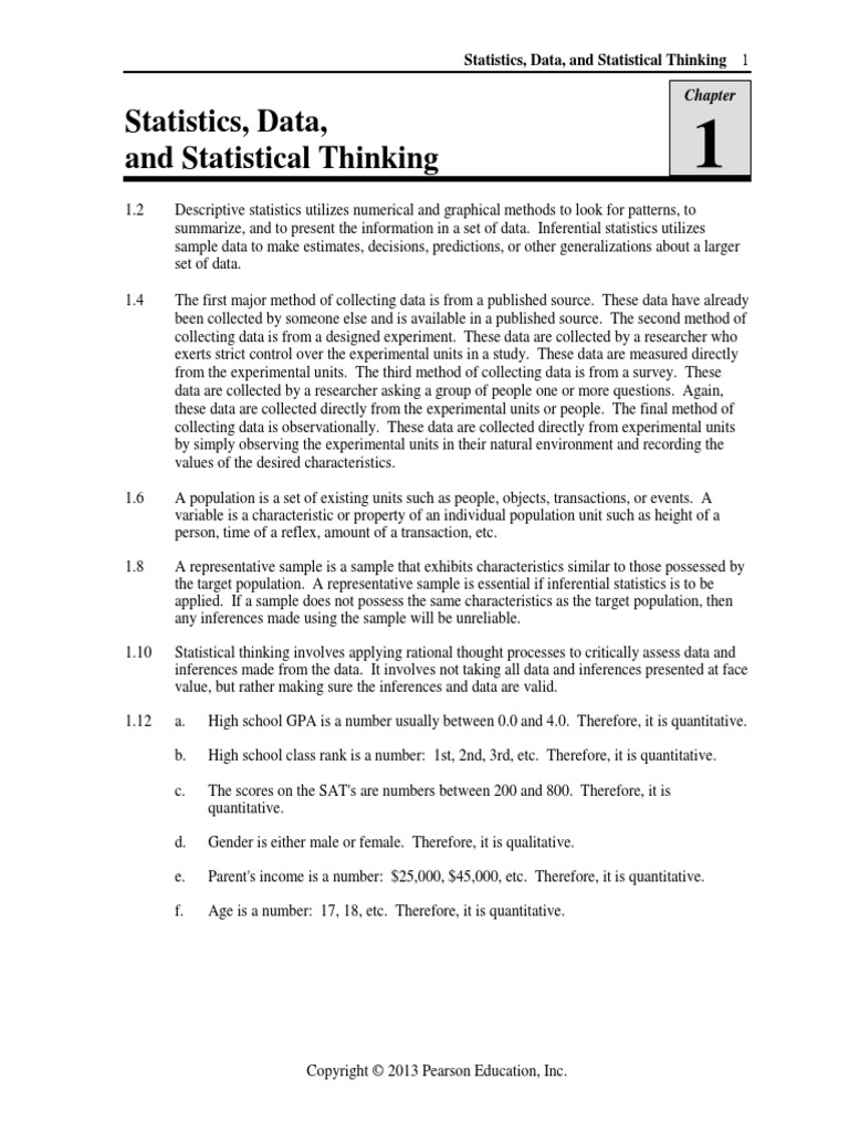 Statistics, Data, and Statistical Thinking | PDF | Experiment | Statistics