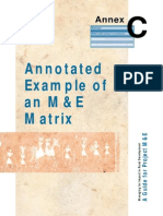 Annotated Example of An M&E Matrix: Annex