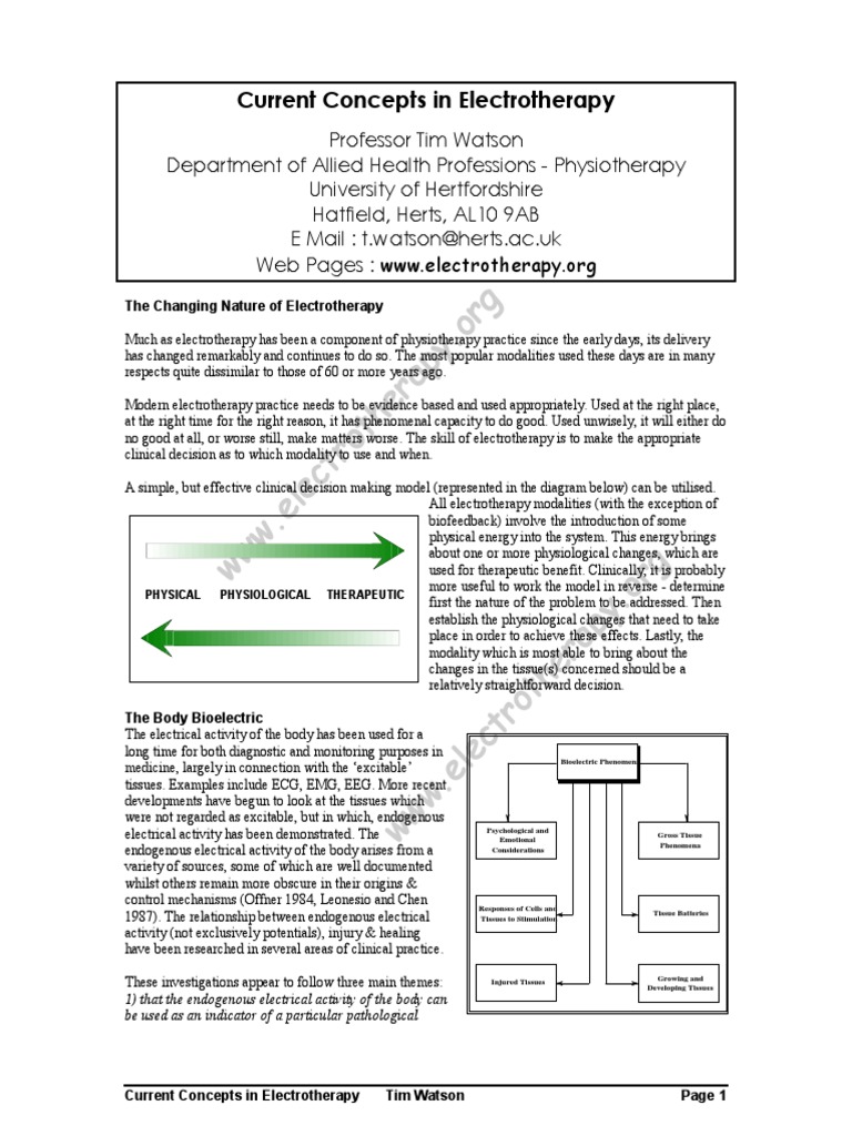 Current Concepts in Electrotherapy | PDF | Regeneration (Biology) | Healing
