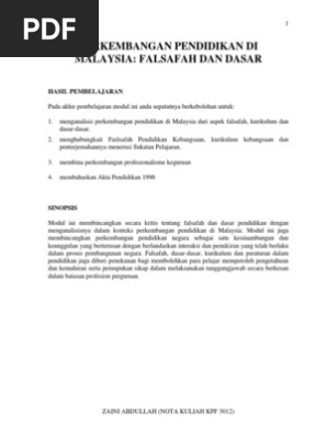 Nota Falsafah Dasar Pdf