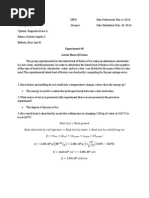 Latent Heat of Fusion (Physics Lab Formal Report)