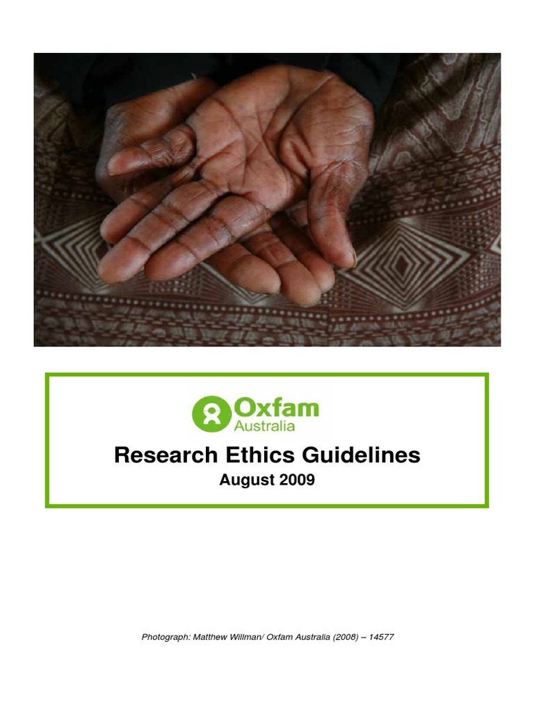 Oxfam Research Ethics Guide Pdf Informed Consent Risk