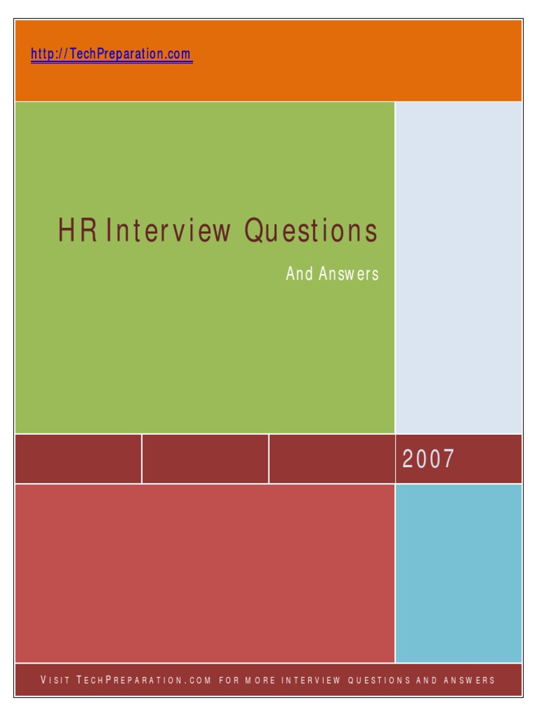 HR Interview Strategies and Insights | PDF | Self-Improvement