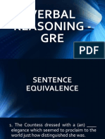 Verbal Reasoning - GRE