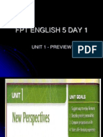 FPT ENGLISH 5 DAY 1 - Unit 1 - Preview and Les1