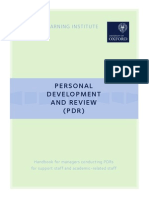 Personal Development and Review (PDR) : Oxford Learning Institute