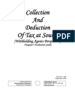 Collection and Deduction of Tax at Source: (Withholding Agents Perspective)