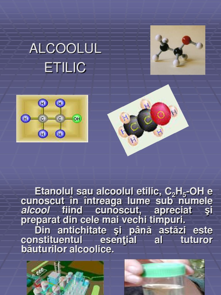 Alcoolul Etilic | PDF