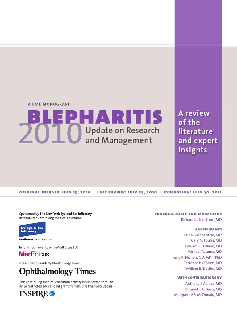Blepharitis Update On Research and Management PDF PDF Antibiotics Ophthalmology