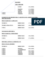 2014 Horarios Primer Cuatrimestre