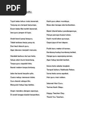 Pantun Hari Guru Pdf