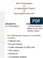 Pre Optimization Report