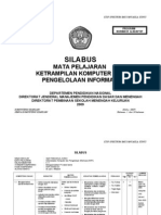 Silabus: Mata Pelajaran Ketrampilan Komputer Dan Pengelolaan Informasi