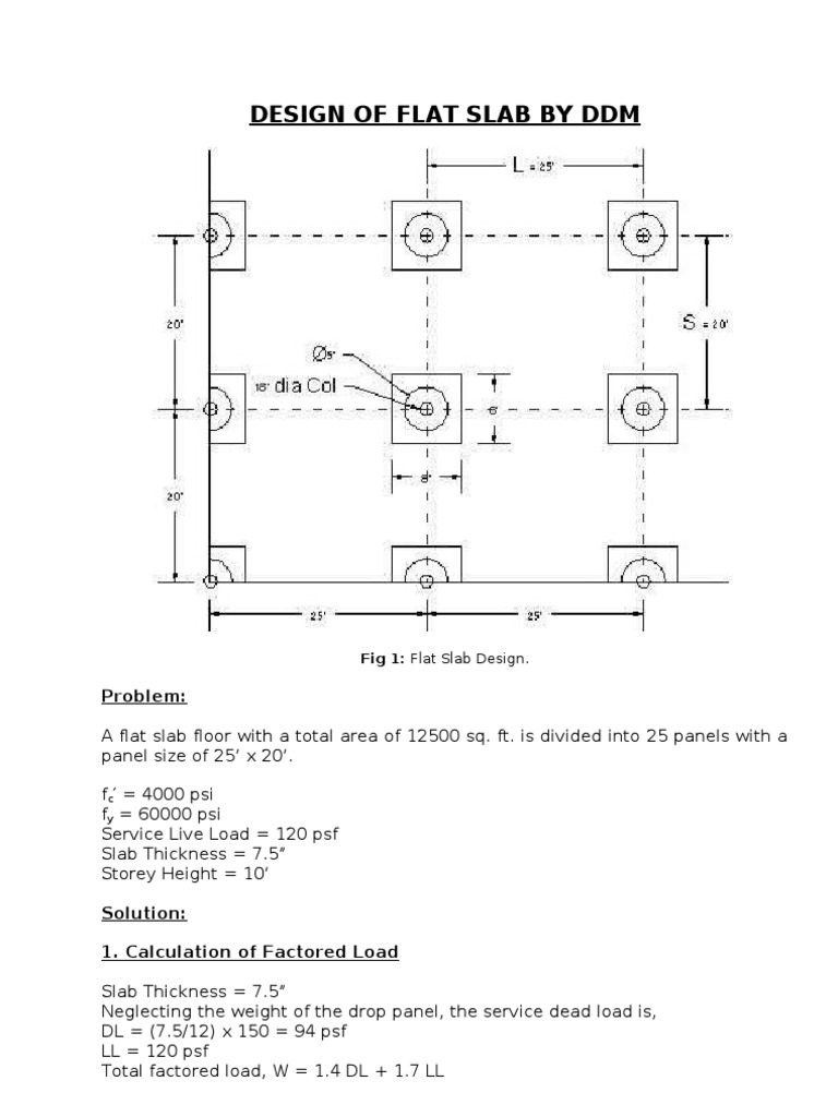Flat Slab Design and Analysis Details | PDF | Beam (Structure) | Column