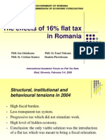 The Effects of 16% Flat Tax in Romania: National Commission of Economic Forecasting