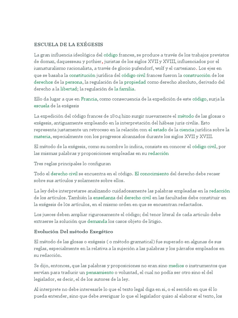ESCUELA DE LA EXÉGESIS Ley estatutaria Justicia