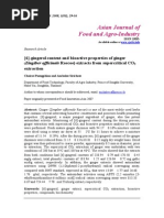 Download 6-gingerol content and bioactive properties of ginger zingiber officinale roscoe extracts from supercritical co2 extractionpdf by ZoelFikar Fahmi SN212887668 doc pdf