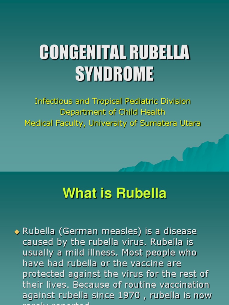 Congenital Rubella Syndrome | Congenital Disorder | Measles