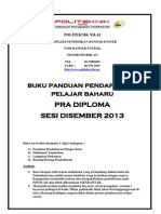 Buku Panduan Pendaftaran Baru Pra Diploma Dis2013