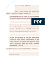 El Estado Social y Democrático de Derecho en Colombia - TEMA 5