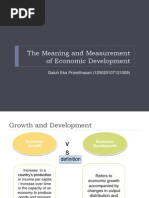 The Meaning and Measurement of Economic Development