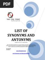 Download 500 Word List of Synonyms and Antonyms by Engr Waqar Ahmed Rajput SN212915042 doc pdf