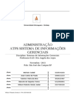 ATPS SIG - Sistema de Informações Gerenciais